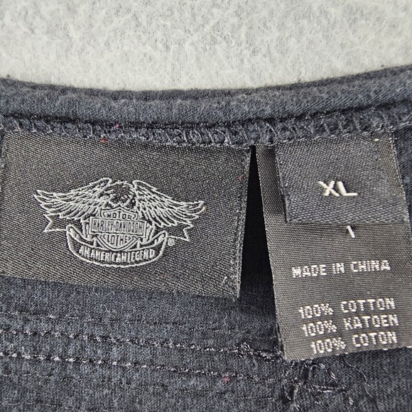 Harley Davidson Shirt Women Extra Large XL Black Motorcycle 1 Skull - Picture 2 of 9